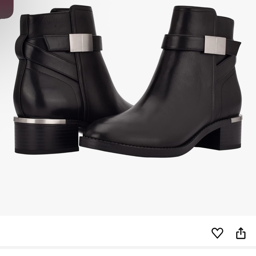 Calvin Klein Collection Black Ankle Booties with Modern Design